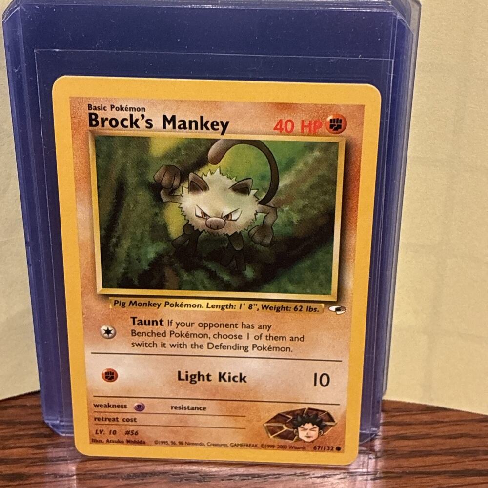Brock's Mankey 067/132 Gym Heroes Regular 2000 Vintage PK0045 
Pokémon Card